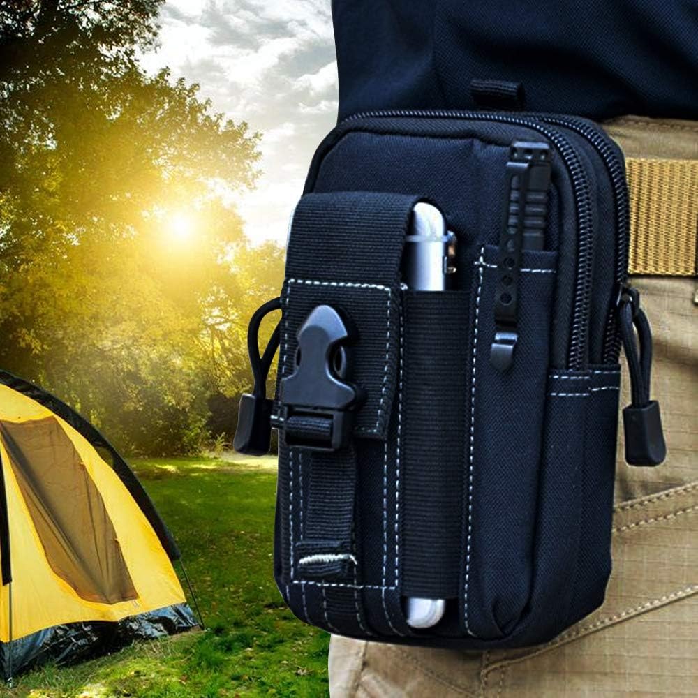 Outdoor Adventure Trips - 戦術的なモールベルトポーチ軍事ウエストバッグ EDC ツールオーガナイザー電話ホルスターホルダー男性用屋外ハイキングキャンプ狩猟ギア