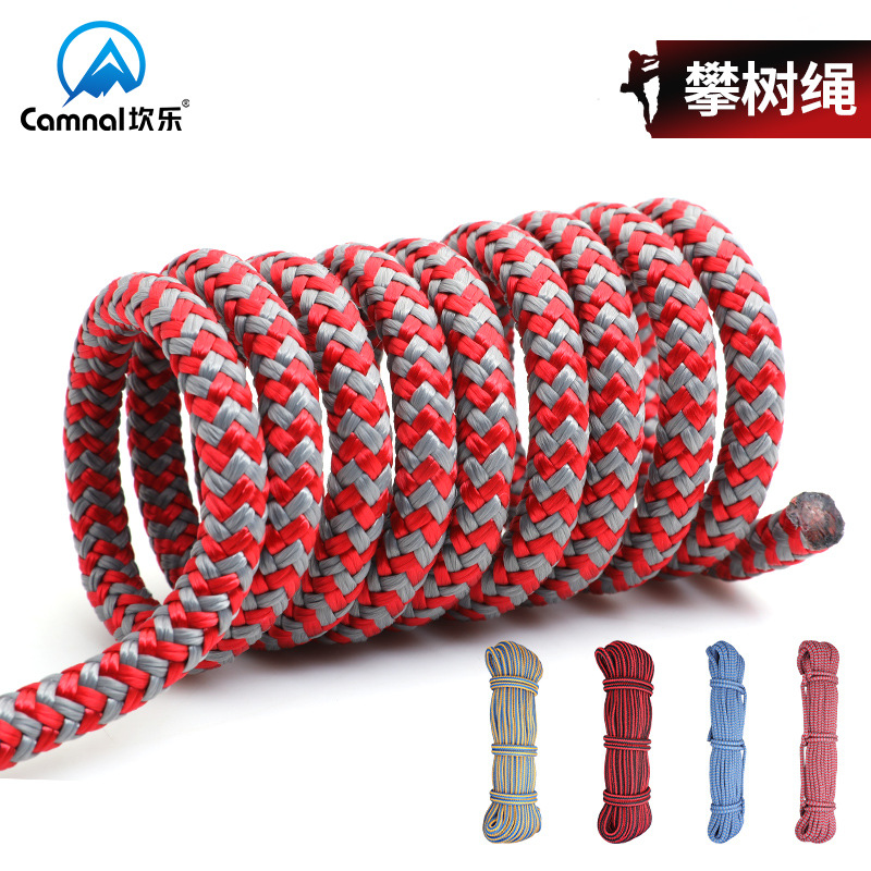Rope Climbing Static - 5m-Φ: 8mm/11.5mm-高温耐性ノットロープ、屋外ツリークライミング、庭園高所上昇用静的ロープ、P526