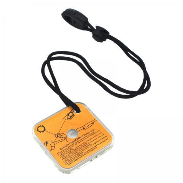 Outdoor Adventure Activities - ポータブル緊急信号ミラー反射サバイバルツール軽量アクリル製ホイッスル付きアウトドアアクティビティや冒険に最適