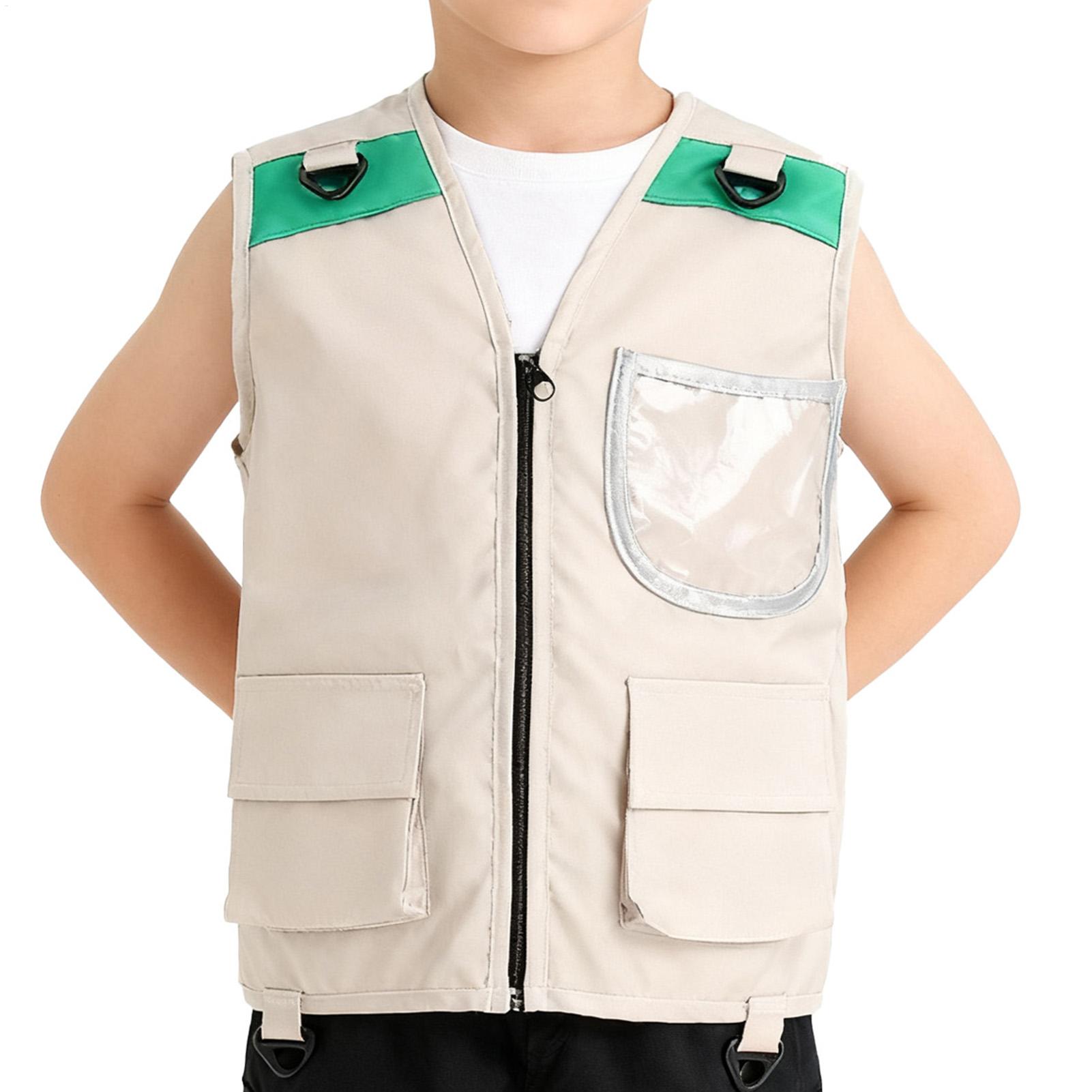 Outdoor Adventure Kit - キッズエクスプローラーベストコスチューム サファリカーゴベスト 男の子用アウトドアアドベンチャーキット 幼児用ドレスアップごっこ遊びコスチューム
