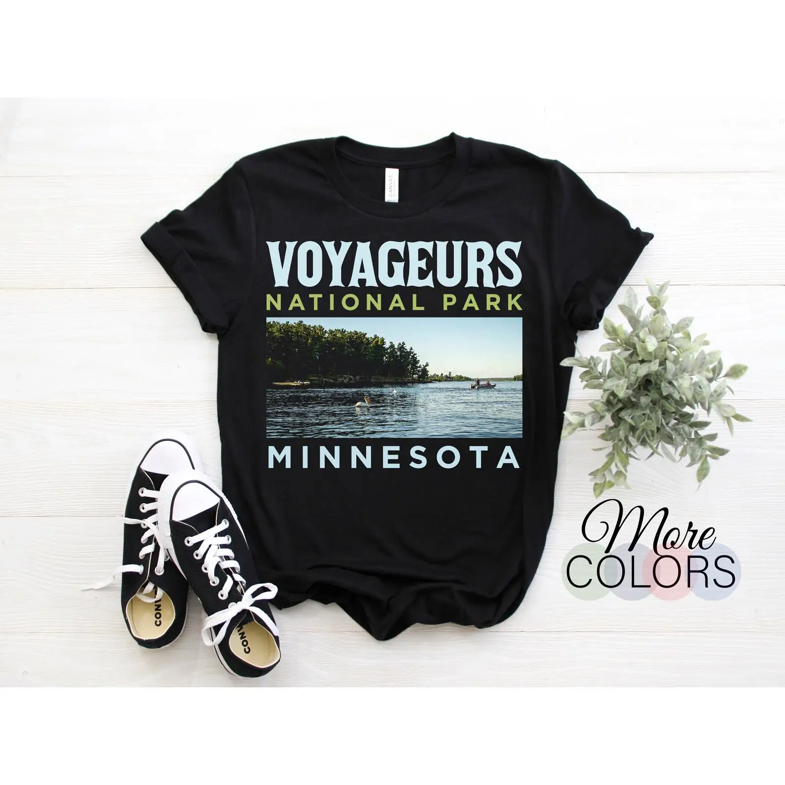Outdoor Adventure Usa - ボヤージュールズ国立公園 ミネソタ ヴィンテージ Tシャツ USA MN