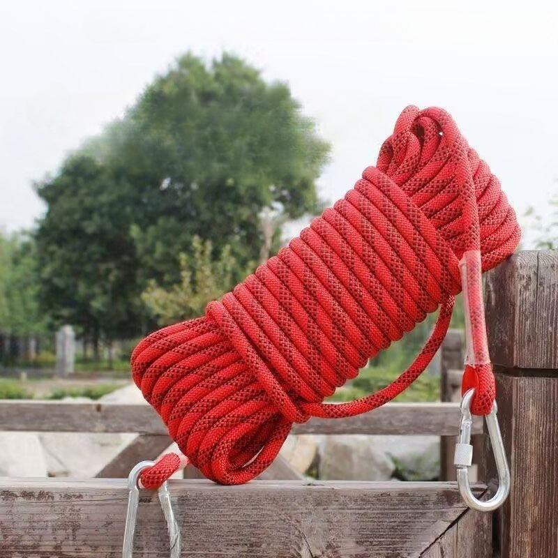 Rope Climbing Static - 10M/20M/30M屋外安全脱出用クライミングアクセサリー、ロッククライミングロープ、青色の物干しロープ、消防救助用静的ラペリングロープ