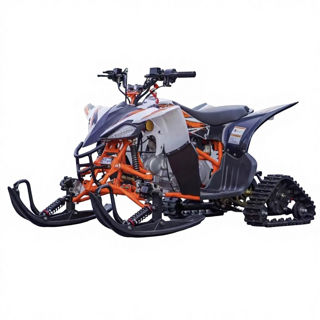 Outdoor Adventure Recreation - ガス式スノーモービル 125cc、4ストロークエンジン、CCC認証済み、大人用冬用オートバイ、屋外雪上走行レクリエーション、家族冒険に最適