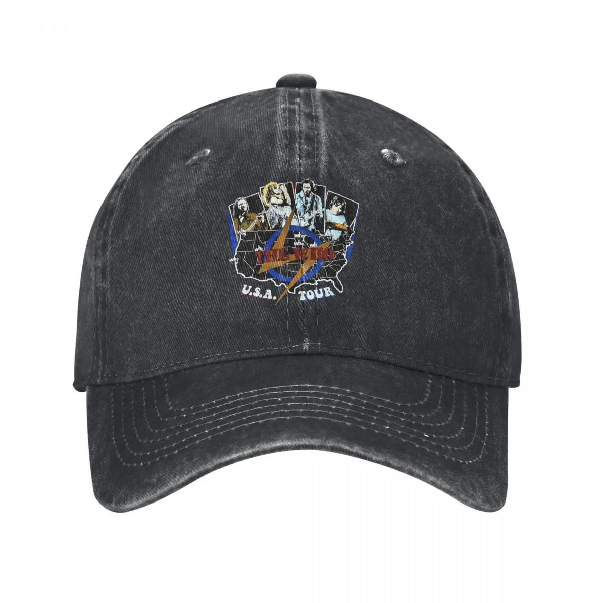 Outdoor Adventure Usa - ザ・フー アメリカツアー ヴィンテージデニムハット アウトドアアドベンチャー メンズキャップ ベースボールキャップ