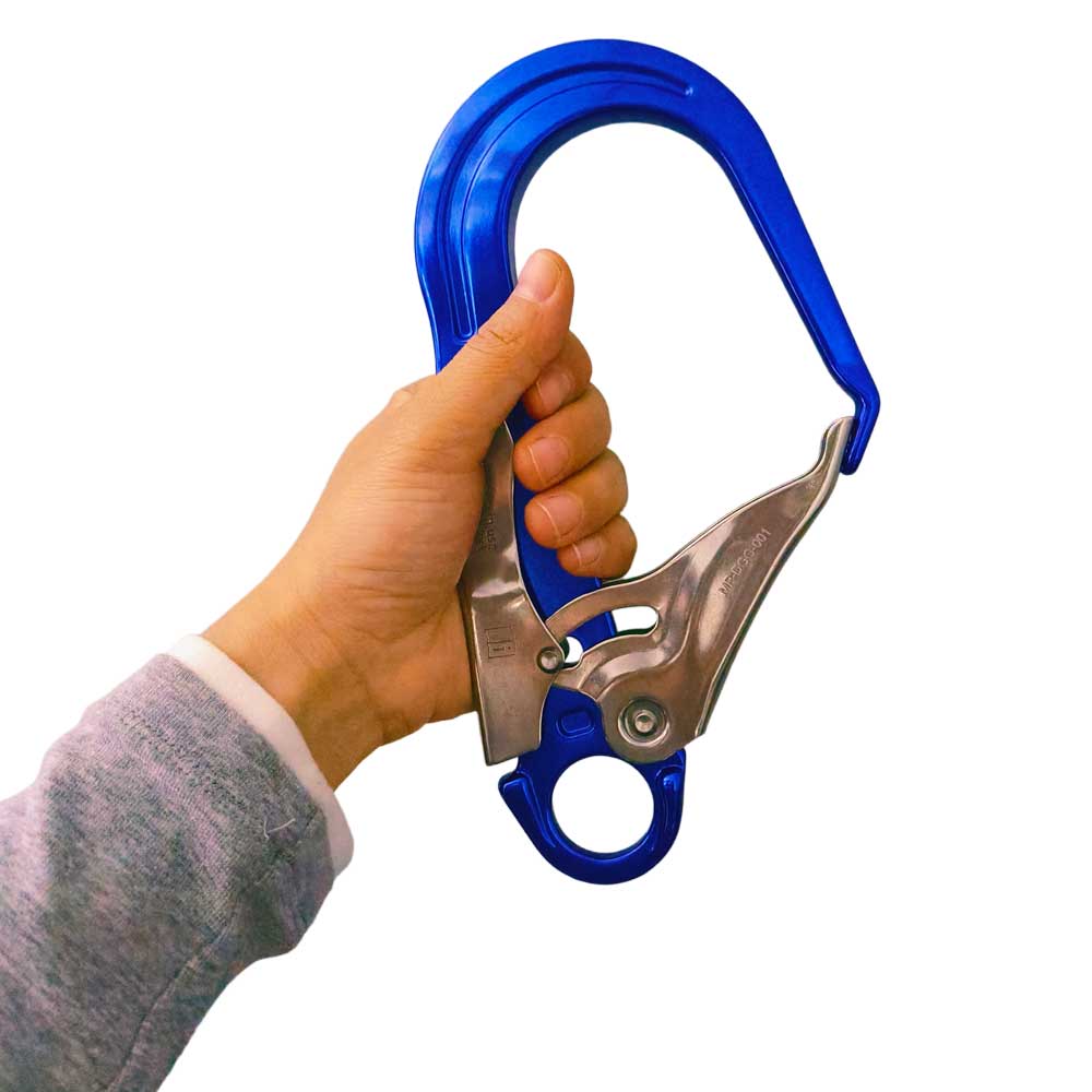 Outdoor Adventure Zipline - ヘビーデューティー25KNカラビナ 大型スナップフック クライミング、ラペリング、高所救助、ケイビング、アウトドアアドベンチャー、ツリーワーク、ジップライン用