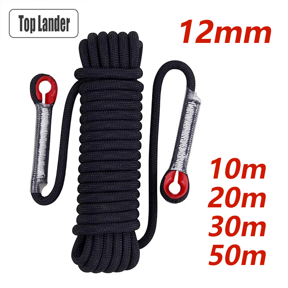 Rope Climbing Static - 12 ミリメートル安全ライフロープクライミングロープ静的ロック登山ロープ屋外サバイバル火災避難車レスキュー 10 メートル 20 メートル