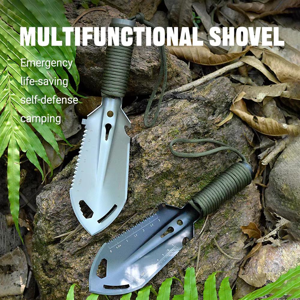 Outdoor Adventure Hunt - 新しいアウトドアアドベンチャートレジャーハントポータブルサッパーシャベルステンレス鋼多機能手持ち小型掘削シャベル