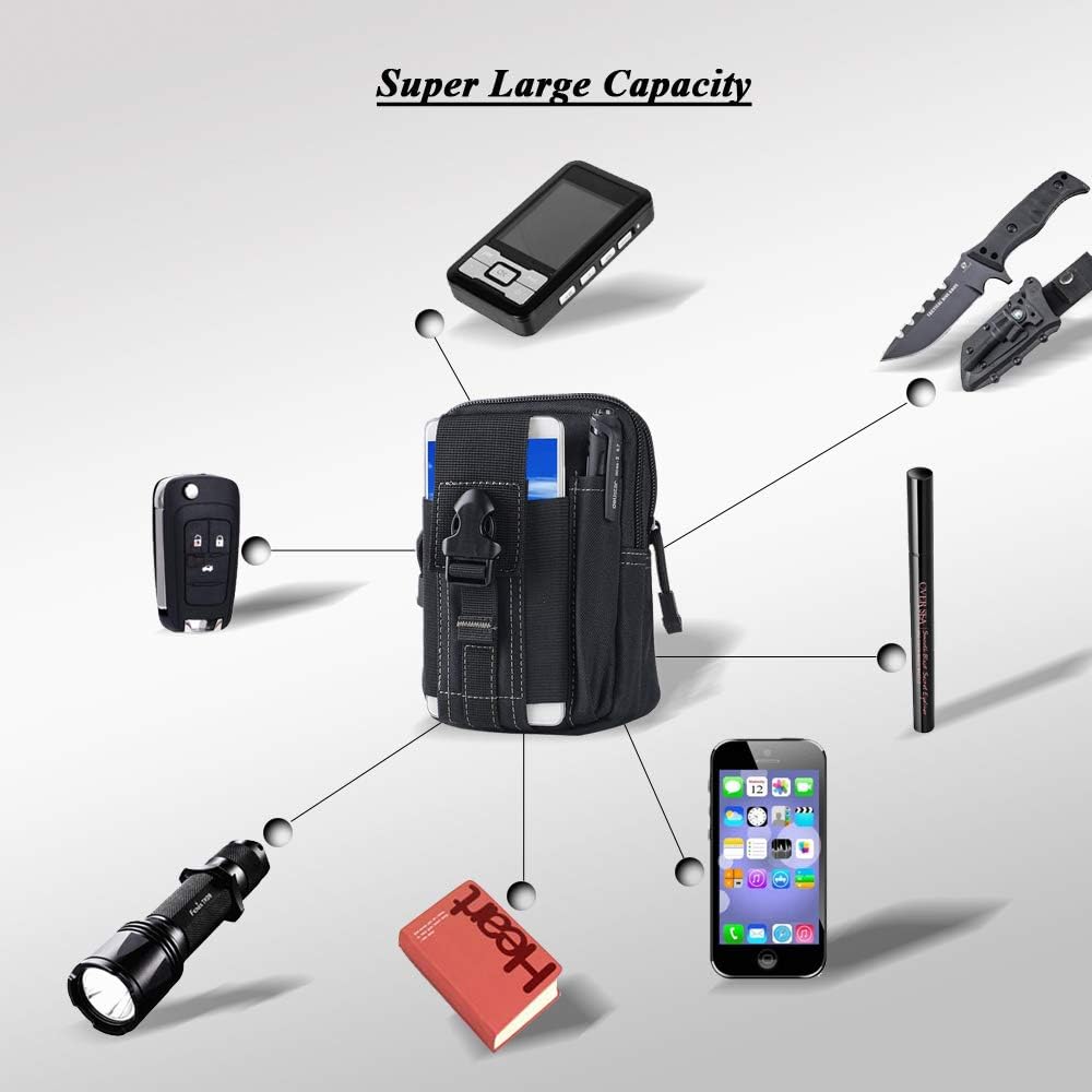 戦術的なモールベルトポーチ軍事ウエストバッグ EDC ツール - Outdoor Adventure Trips のレビューと価格