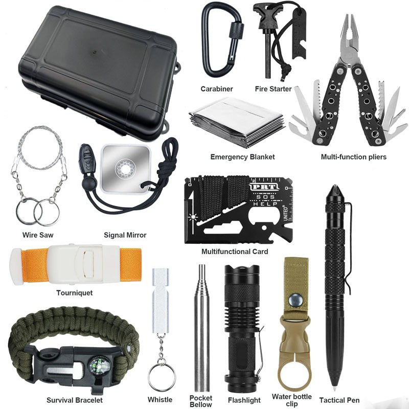 ホンルイDIYコンパクトポータブル耐衝撃サバイバルギア緊急ツ - Outdoor Adventure Hiking のレビューと価格