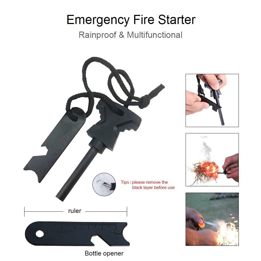 ホンルイDIYコンパクトポータブル耐衝撃サバイバルギア緊急ツ - Outdoor Adventure Hiking のレビューと価格