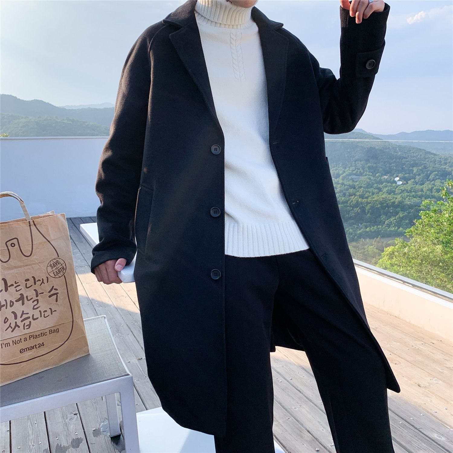 ウールブレンドコート グレー メンズ 登山 ハイキング トレ - Outdoor Adventure Recreation のレビューと価格