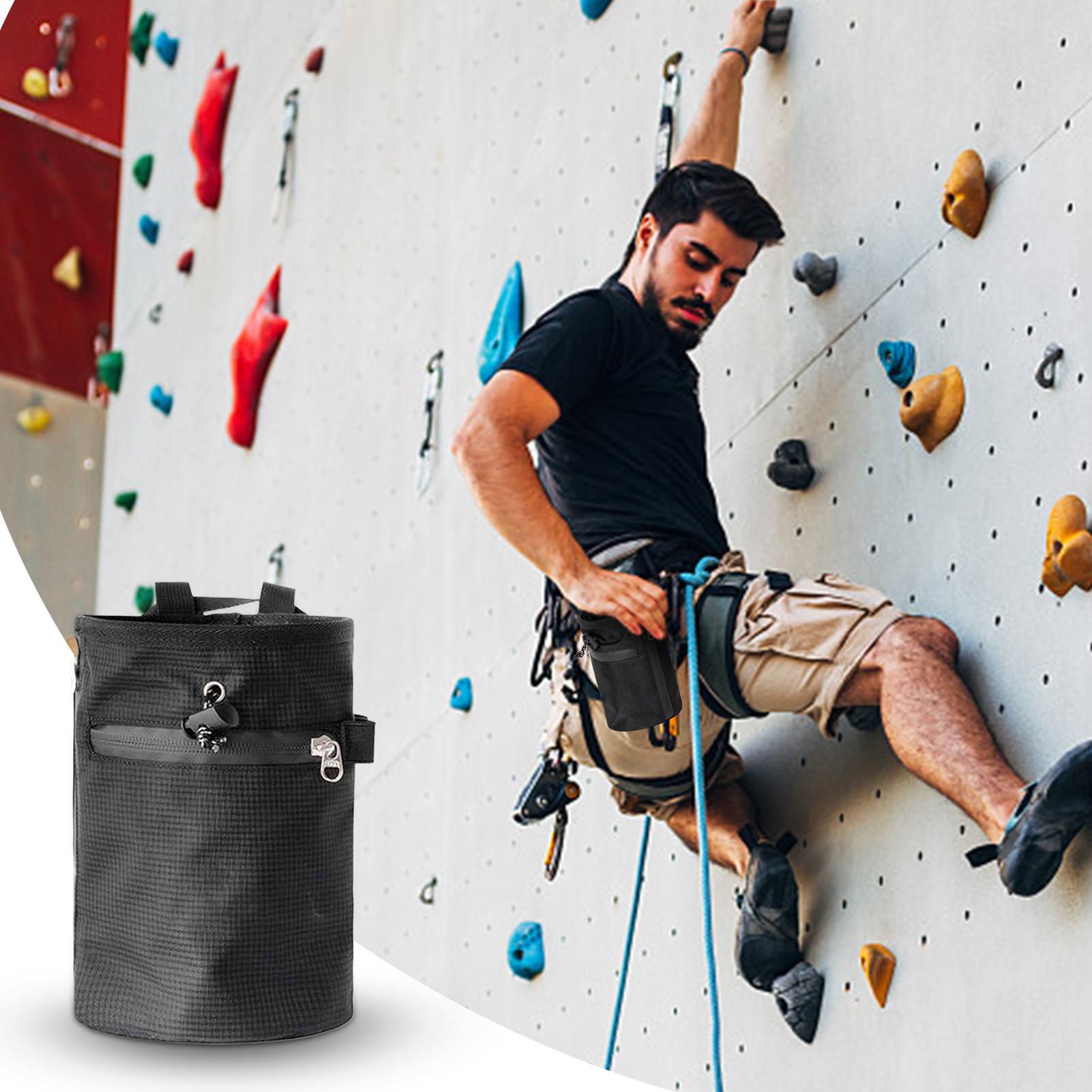 クライミングチョークバッグ防水調節可能なウエストベルトパウダ - Chalk Bag Bouldering のレビューと価格
