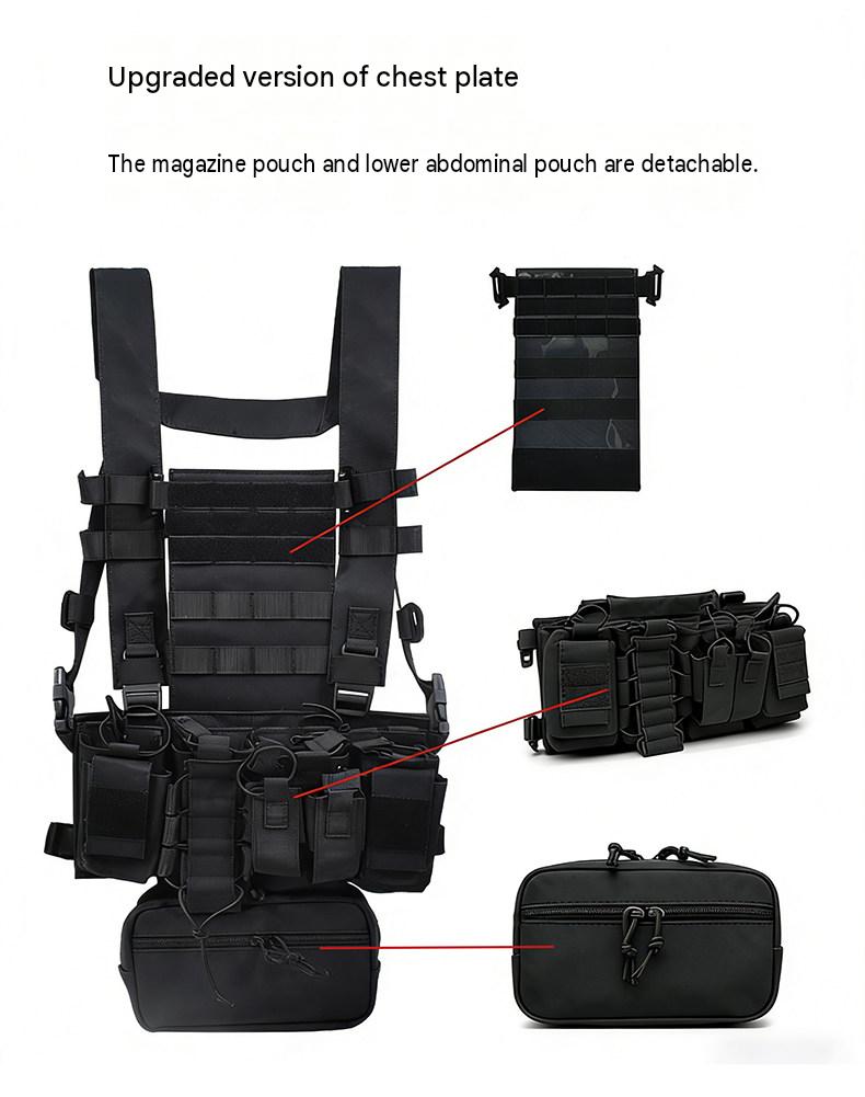タクティカルチェストリグベスト、取り外し可能なポーチ付き、M - Outdoor Adventure Gear のレビューと価格