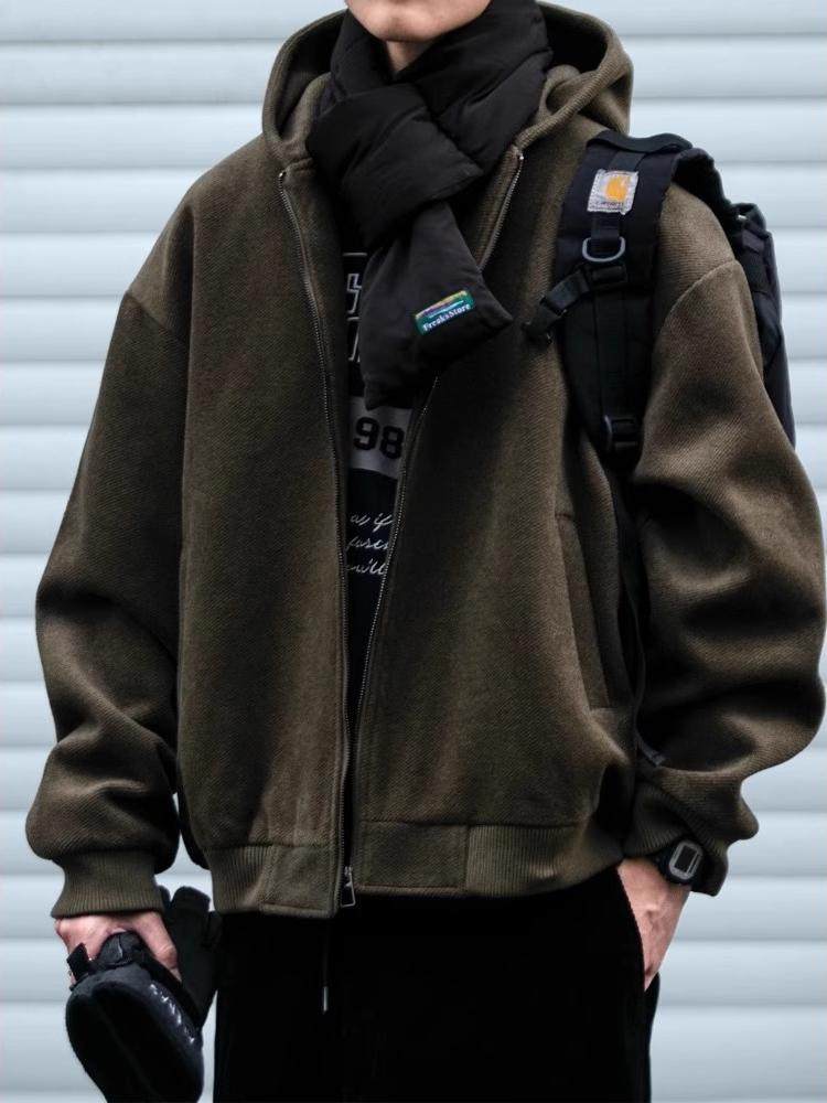 ウールブレンドジャケット男性秋メンズジムワークアウトトレーニ - Outdoor Adventure Recreation のレビューと価格