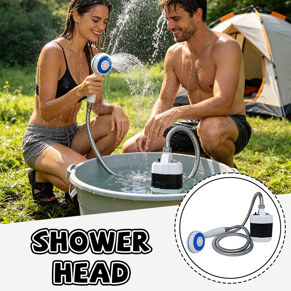 USB充電式ポータブル電動シャワーポンプ、屋外キャンプ、旅行 - Outdoor Adventure Trips のレビューと価格