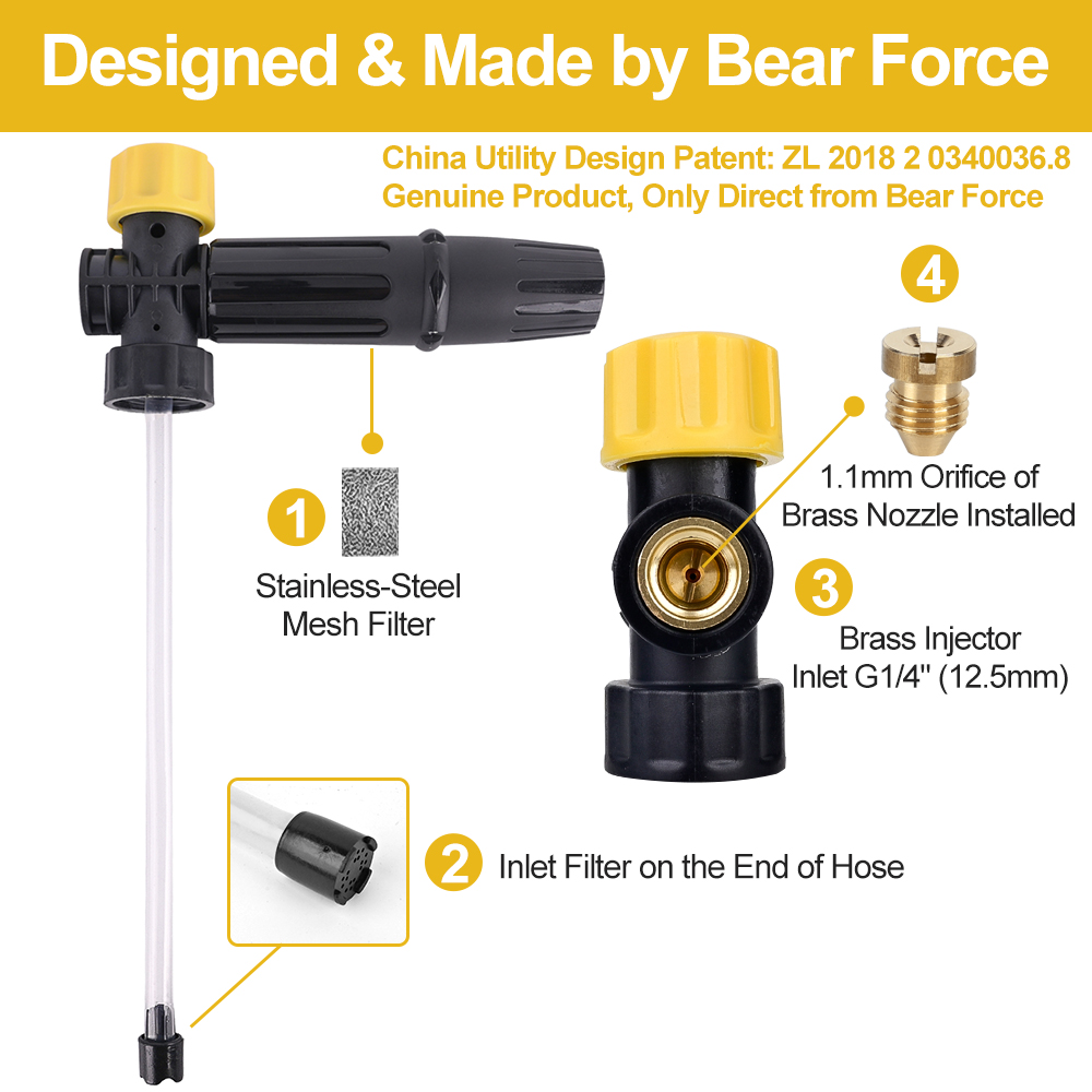 発泡性ノズル,高圧洗浄機,オイルハンマー,ケルヒャー,hut - Bear Spray Clip のレビューと価格