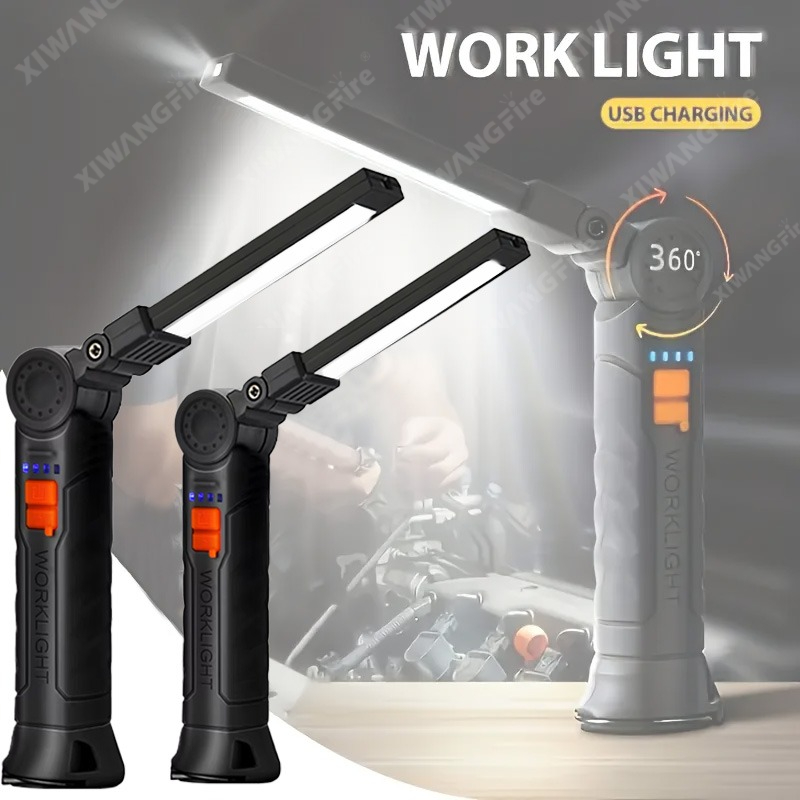 充電式 LED 懐中電灯 マグネットとフック付き、作業現場の - Outdoor Adventure Trips のレビューと価格
