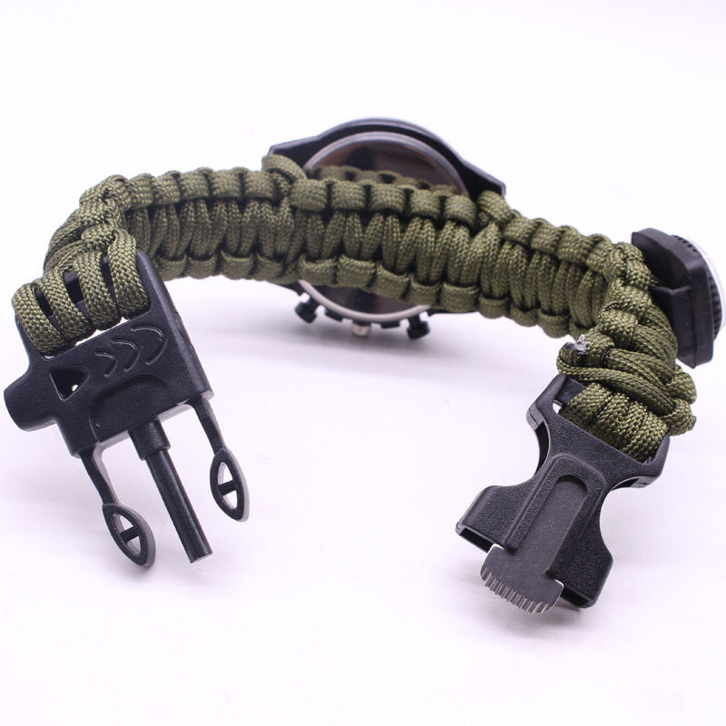多機能アウトドアファイヤースターター、腕時計付き傘ロープ編み - Outdoor Adventure Kit のレビューと価格