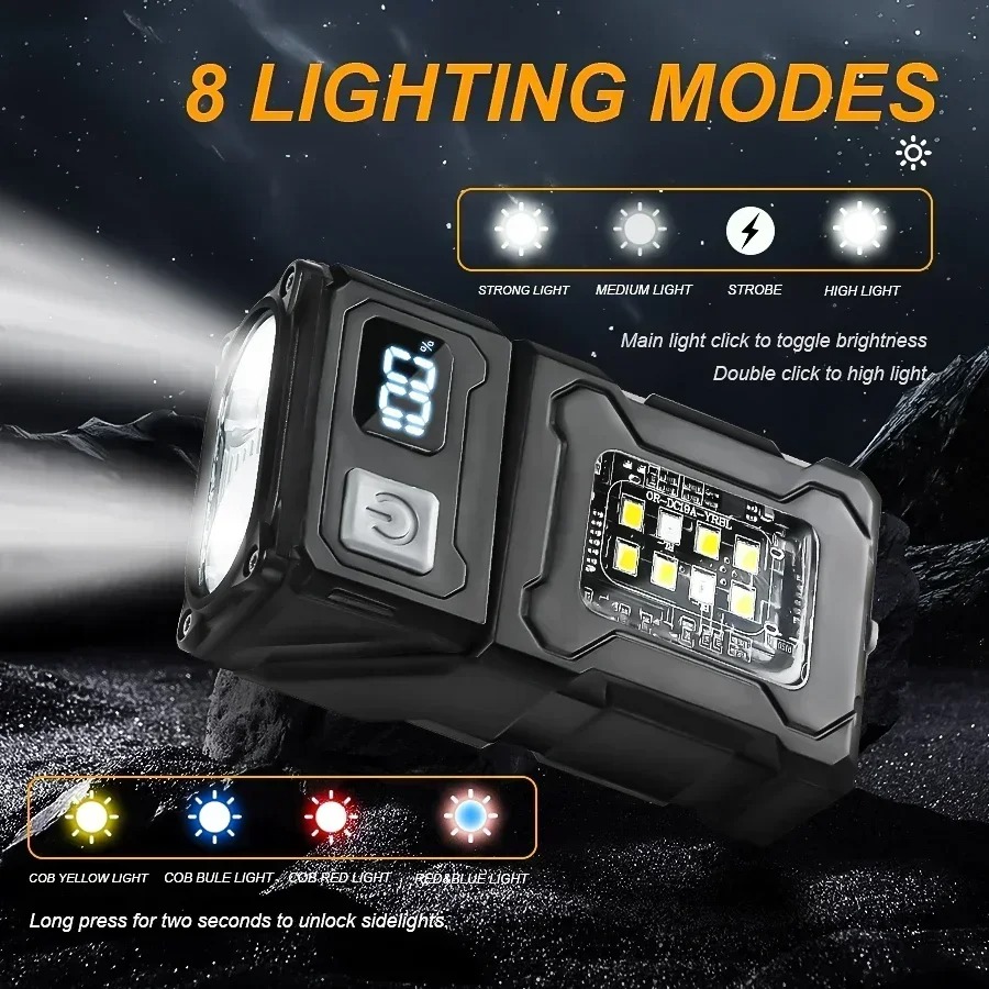 ミニ USB 充電 LED 懐中電灯テールマグネット COB - Outdoor Adventure Trips のレビューと価格