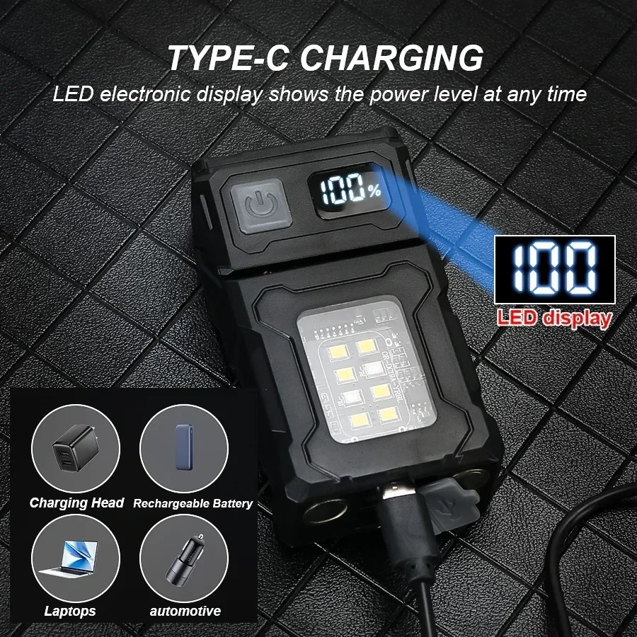 ミニ USB 充電 LED 懐中電灯テールマグネット COB - Outdoor Adventure Trips のレビューと価格