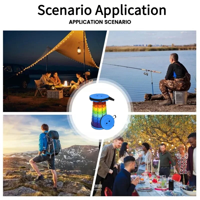 レインボー伸縮式キャンプスツール ポータブル 厚手 折りたた - Outdoor Adventure Trips のレビューと価格