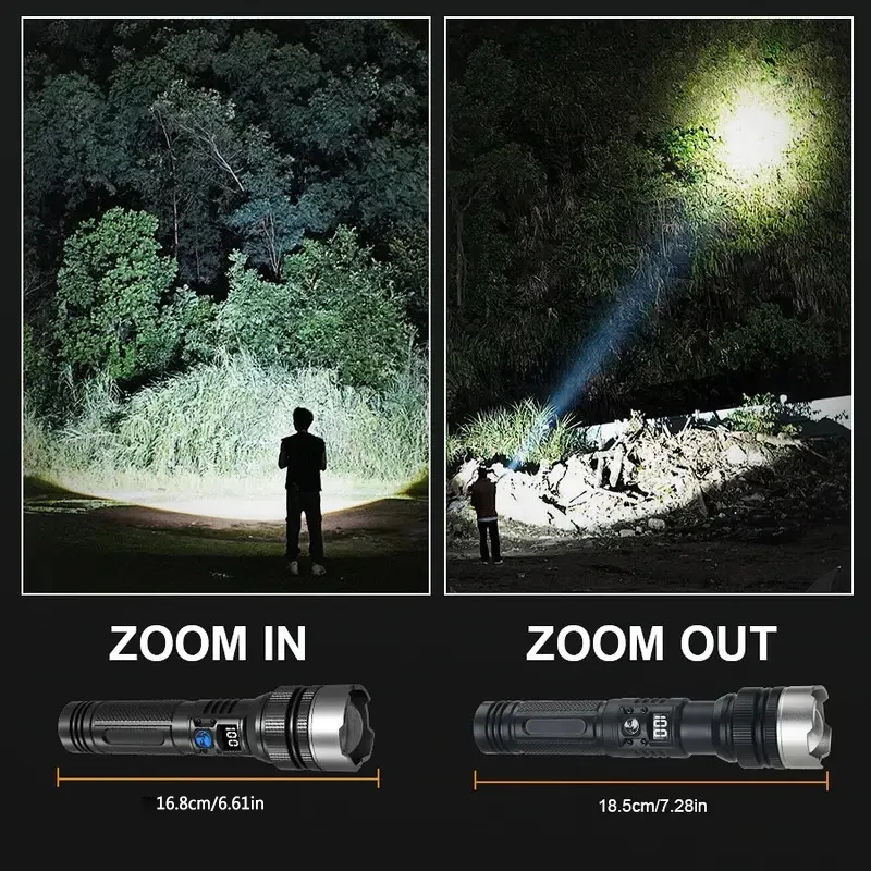 900000LM 強力な LED 懐中電灯 Type-c 充 - Outdoor Adventure Hiking のレビューと価格