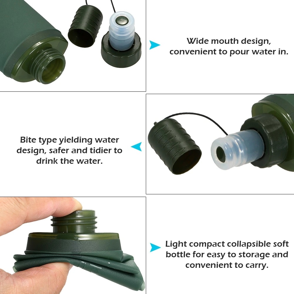 250ml 500ml 折りたたみ式ウォーターバッグ ソフト - Outdoor Adventure Kit のレビューと価格