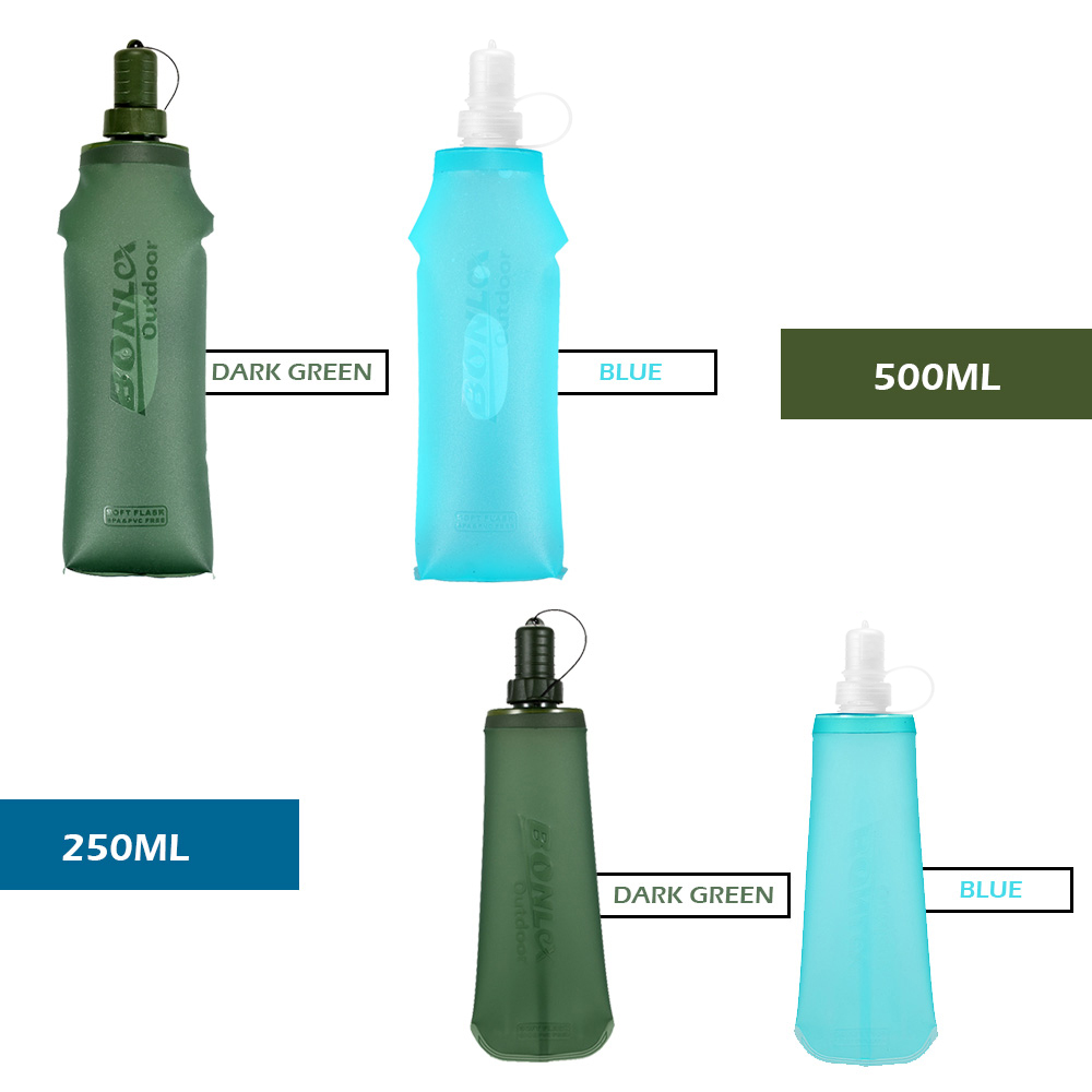 250ml 500ml 折りたたみ式ウォーターバッグ ソフト - Outdoor Adventure Kit のレビューと価格