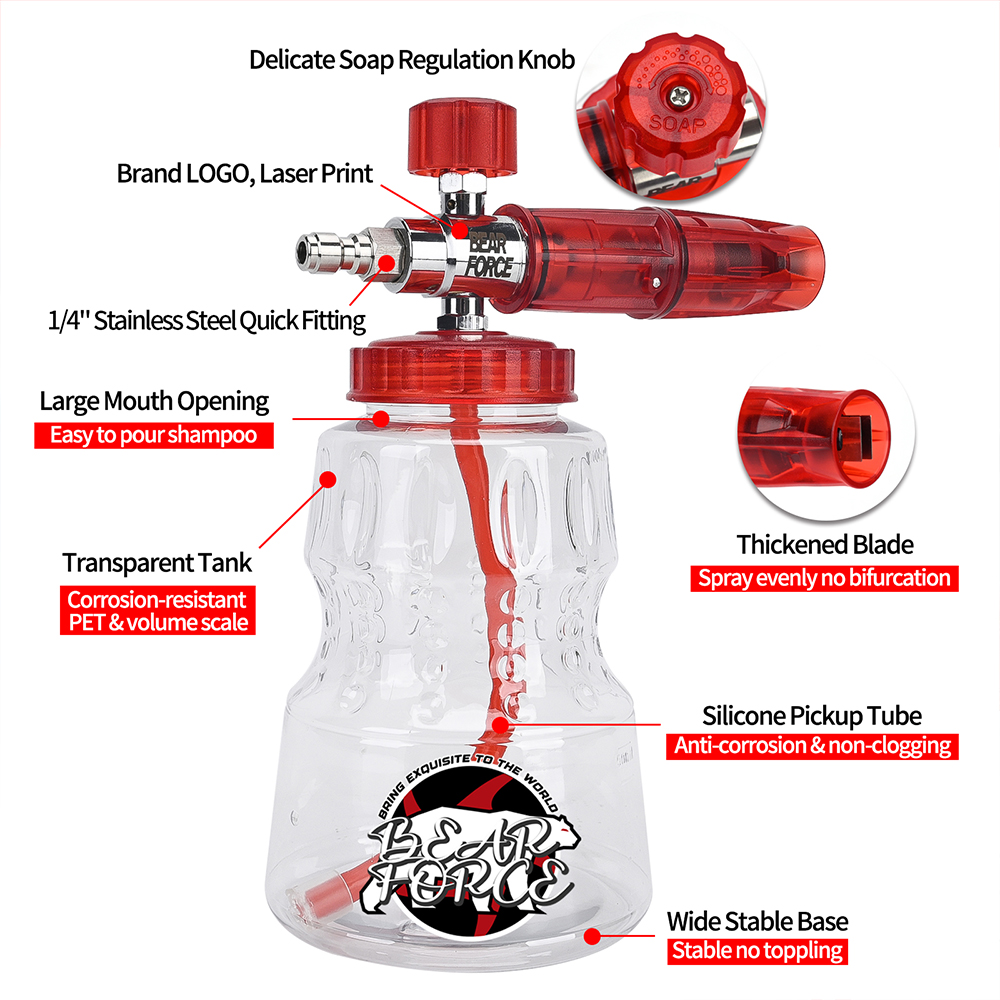 高圧洗浄機 アルミニウムフォームキャノン フォームジェネレー - Bear Spray Clip のレビューと価格