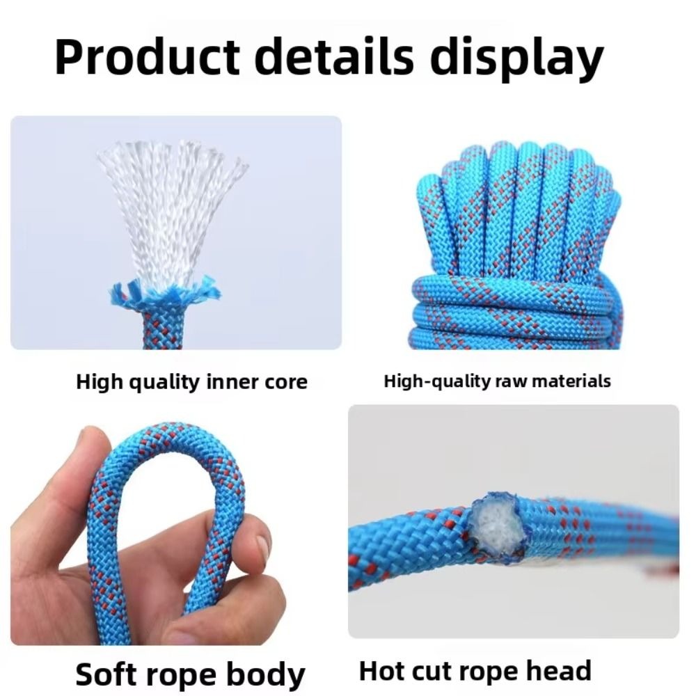厚みのある10mm安全ライフロープ高強度静的クライミングロー - Rope Climbing Static のレビューと価格