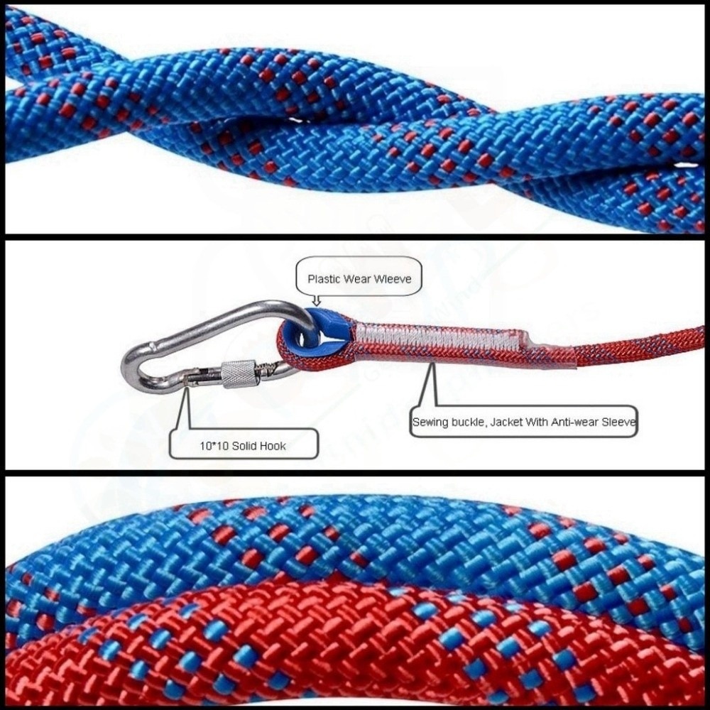 厚みのある10mm安全ライフロープ高強度静的クライミングロー - Rope Climbing Static のレビューと価格