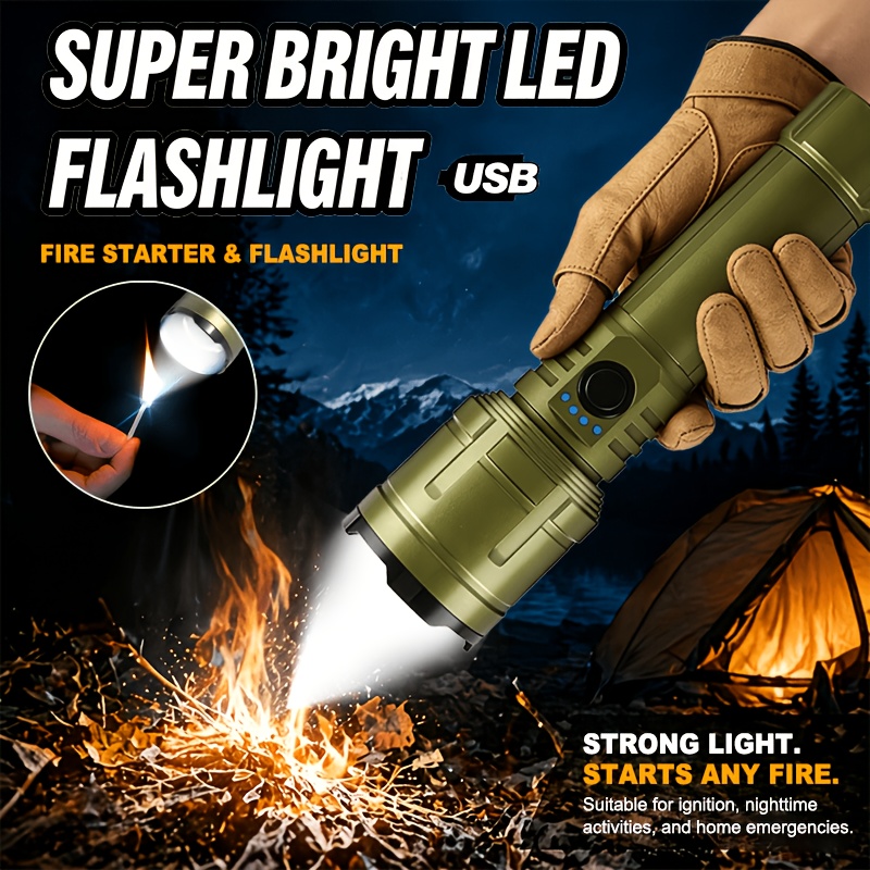 懐中電灯ライター＆モバイルバッテリーコンボ、充電式、ズーム可 - Outdoor Adventure Trips のレビューと価格