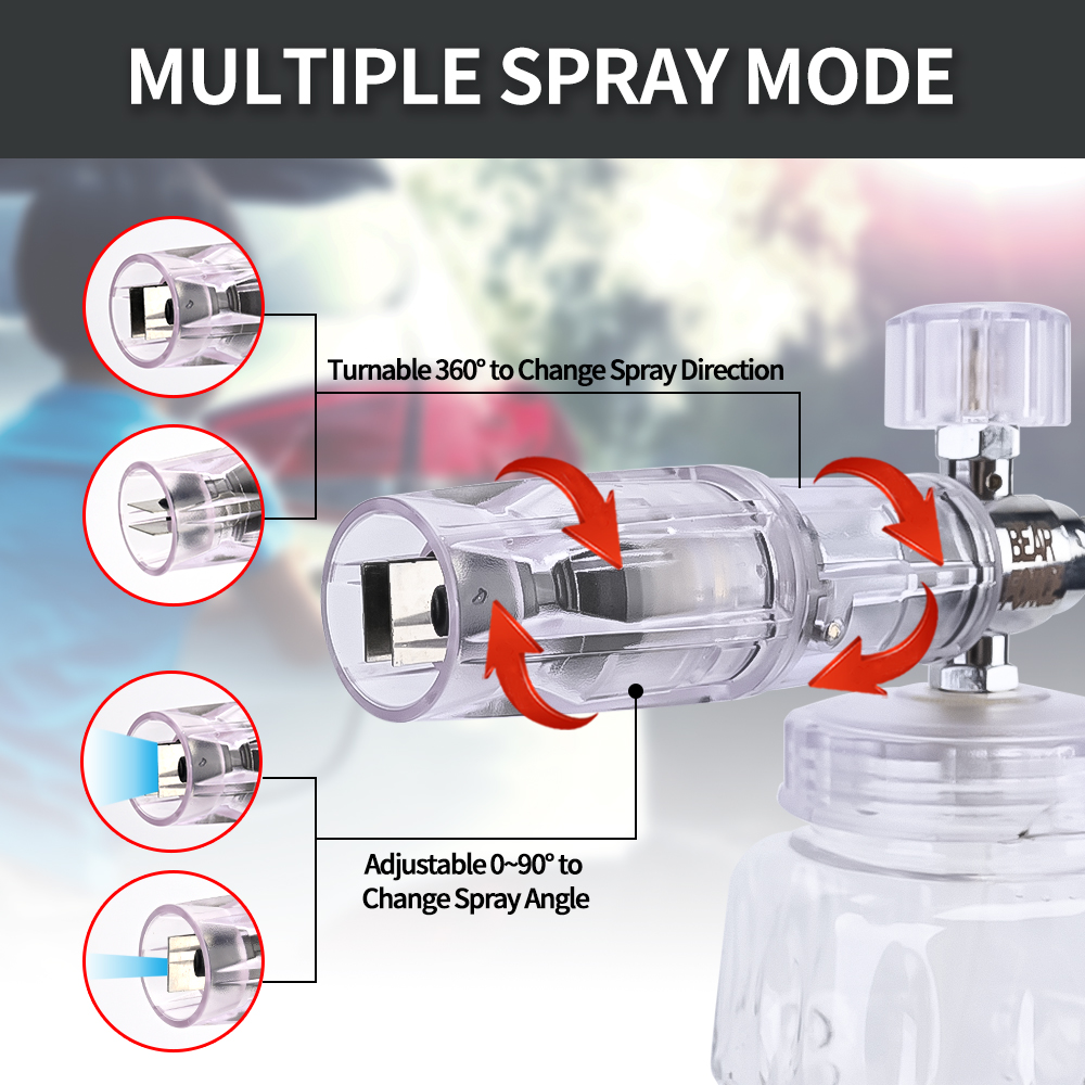 高圧洗浄機アルミフォームランスフォームノズル洗車フォームメー - Bear Spray Clip のレビューと価格