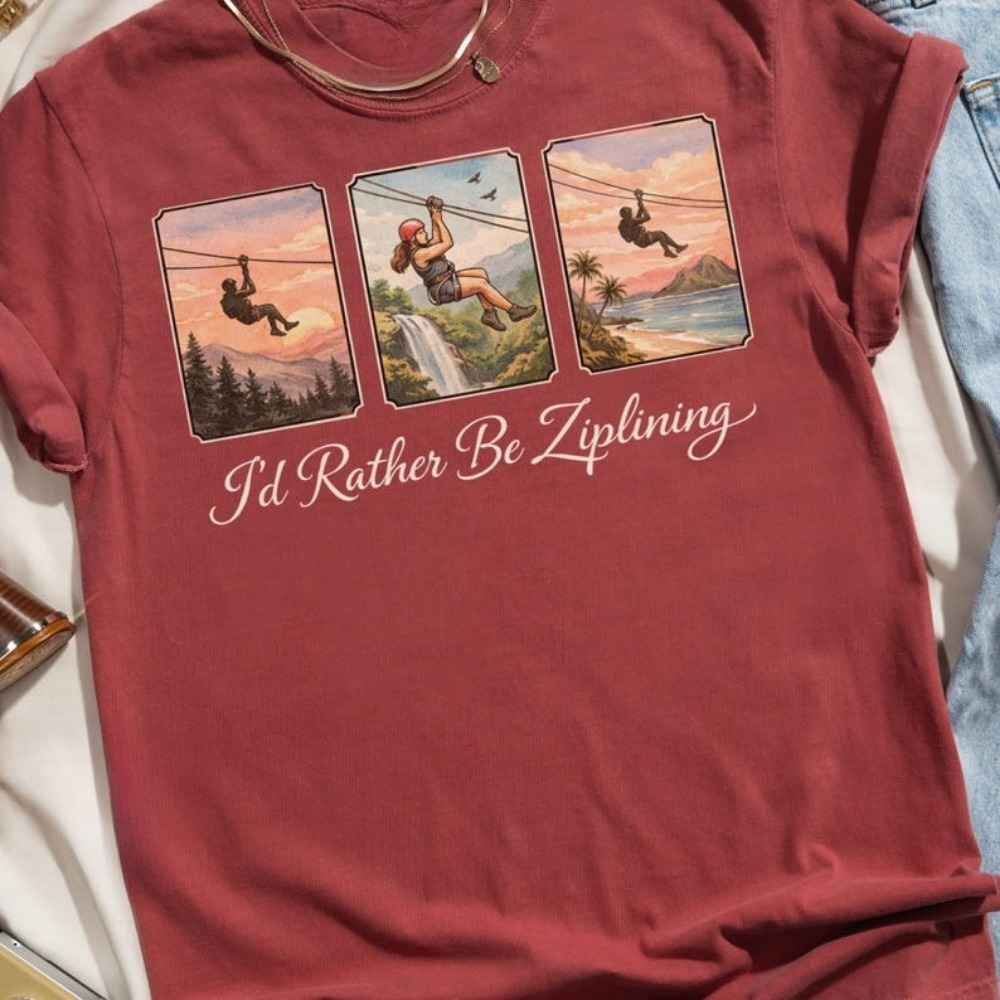 I'd Rather Be Ziplining Tシャツ ア - Outdoor Adventure Zipline のレビューと価格