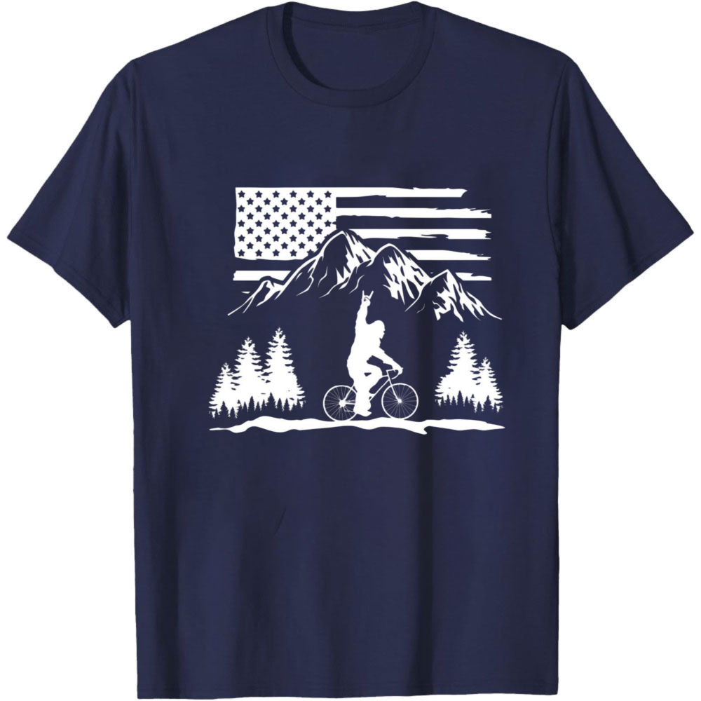 マウンテンバイク米国旗メンズ Tシャツアウトドアアドベンチャ - Outdoor Adventure Usa のレビューと価格