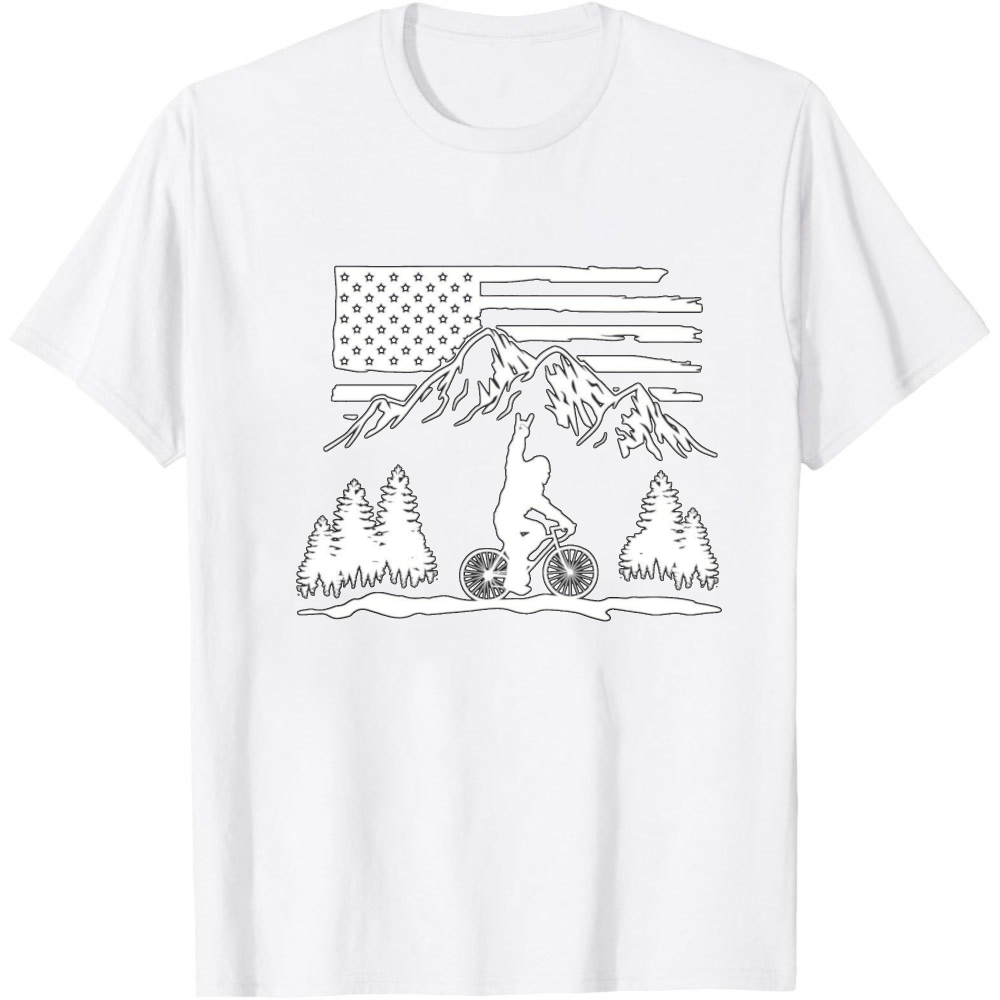 マウンテンバイク米国旗メンズ Tシャツアウトドアアドベンチャ - Outdoor Adventure Usa のレビューと価格