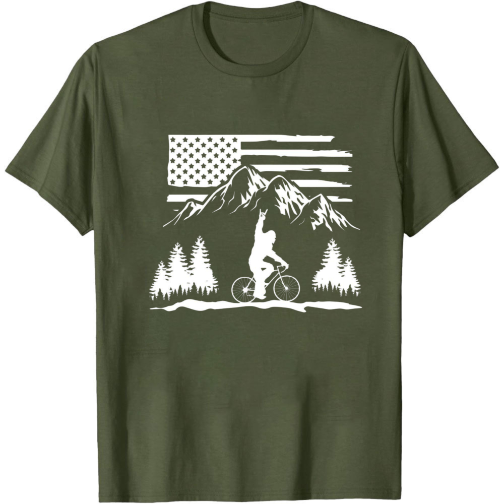 マウンテンバイク米国旗メンズ Tシャツアウトドアアドベンチャ - Outdoor Adventure Usa のレビューと価格