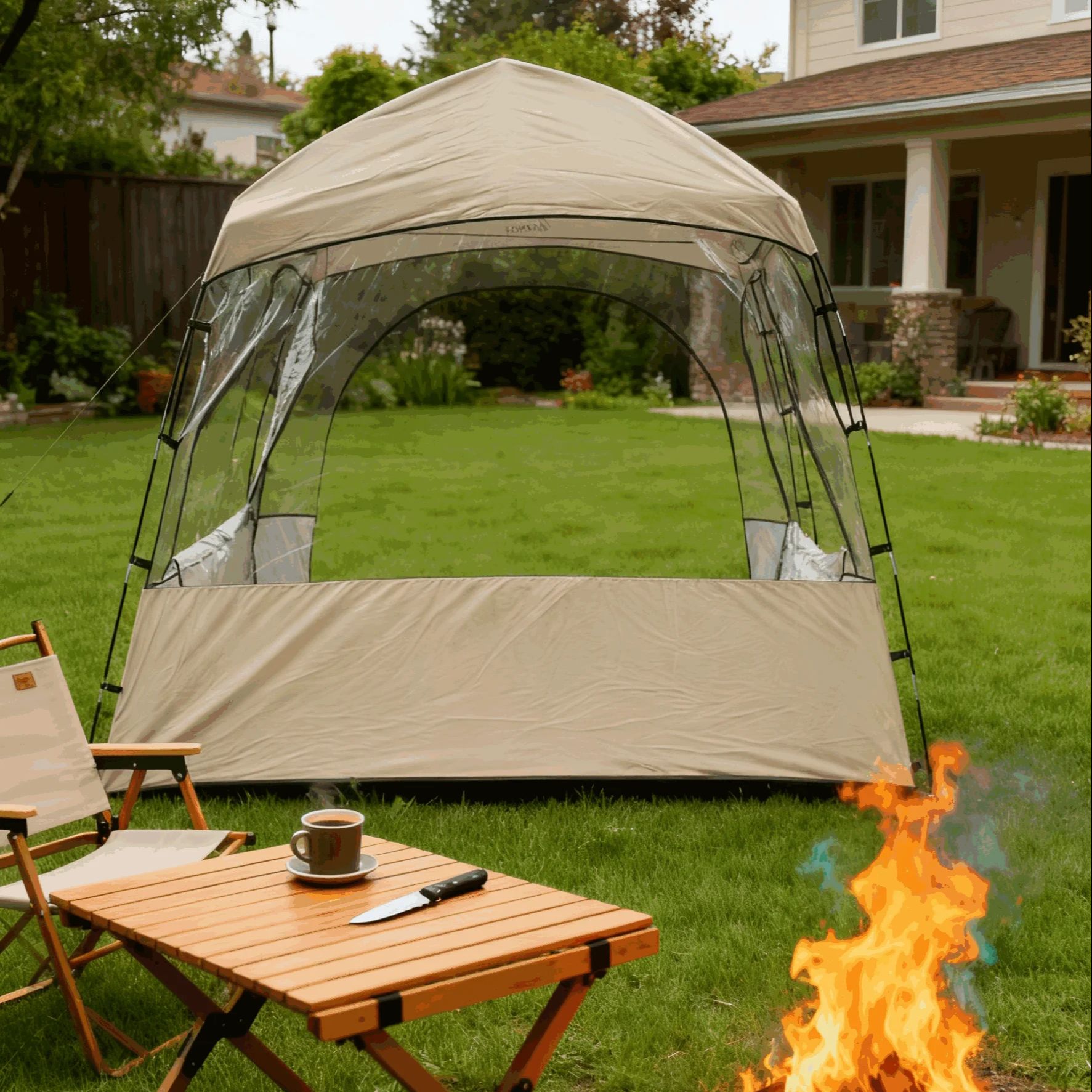 庭園、パティオ、アウトドアアドベンチャー用バブルシェルター、 - Outdoor Adventure Dome Shelter のレビューと価格