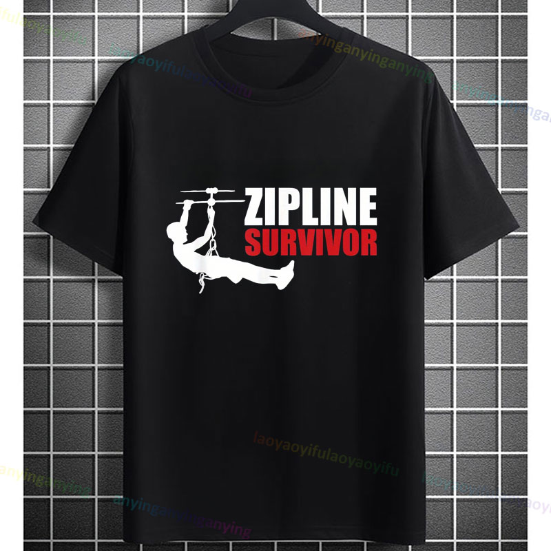 面白い「ジップラインで生き残った」アドベンチャー グラフィッ - Outdoor Adventure Zipline のレビューと価格