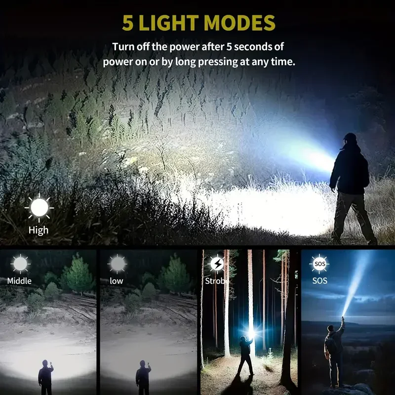 超強力懐中電灯集中点火懐中電灯防水軍事戦術ランプ屋外キャンプ - Outdoor Adventure Trips のレビューと価格
