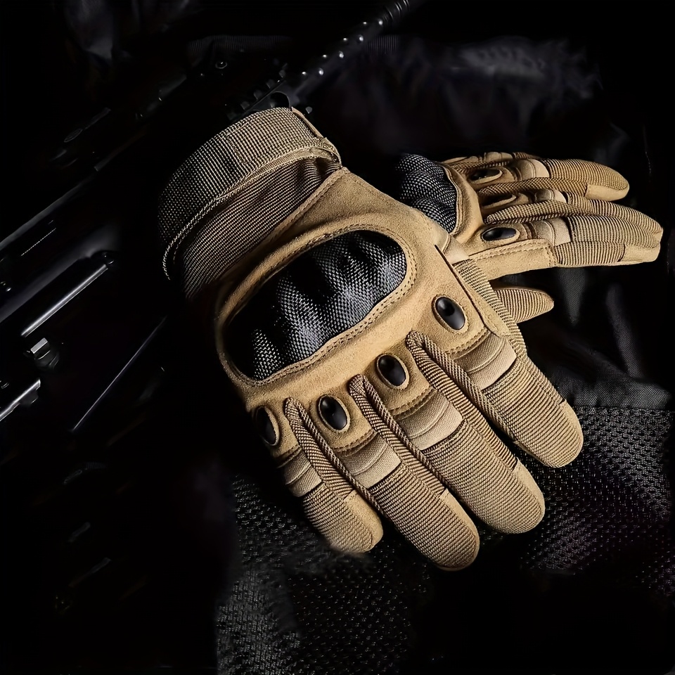 新しいメンズフルフィンガータクティカルグローブ、タッチスクリ - Outdoor Adventure Hunt のレビューと価格