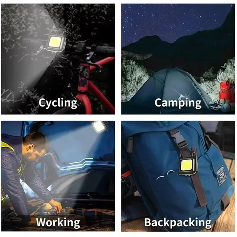 超高輝度で便利な携帯用ミニCOBキーホルダー懐中電灯、充電式 - Outdoor Adventure Trips のレビューと価格